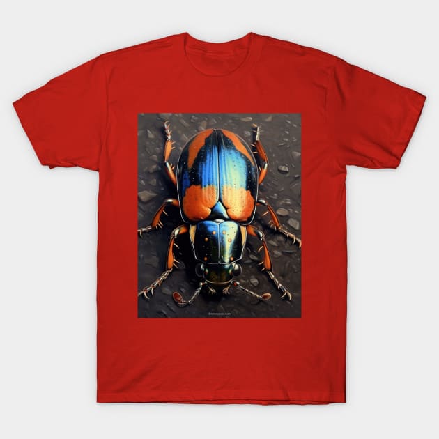 Oil Paint, Hyperrealism, Amazing Zoo Beetle T-Shirt by ABART BY ALEXST 